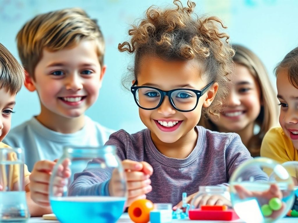 Copii supradotați care explorează idei inovatoare.