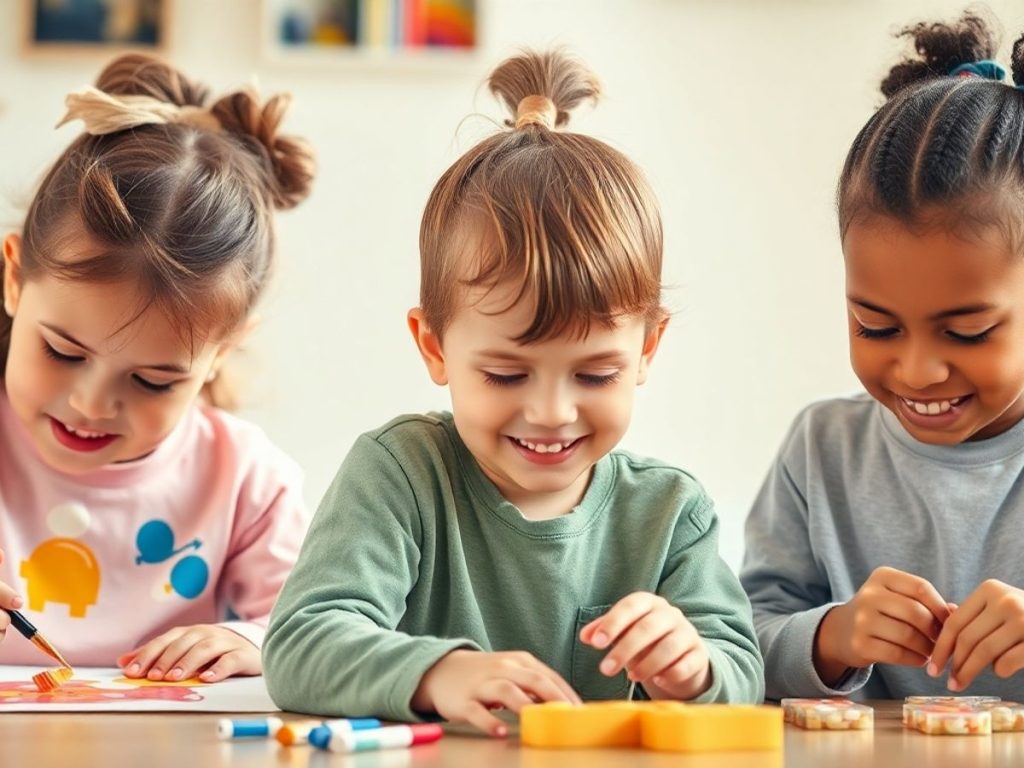 Copii talentați în activități creative și distractive.