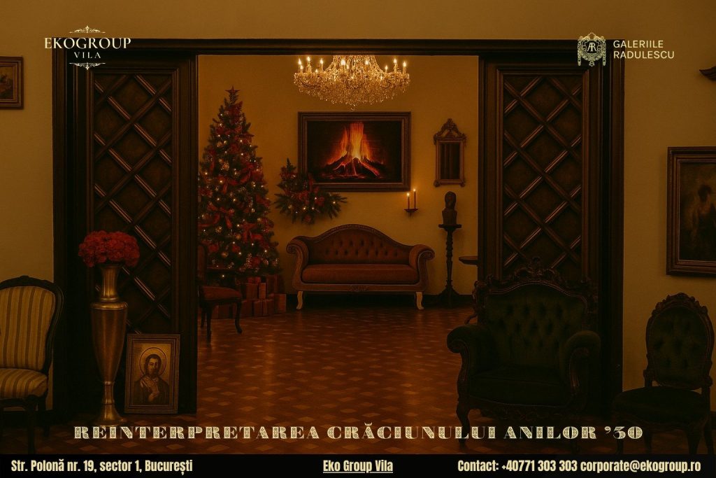Decoratiuni de Craciun: O Călătorie Nostalgică în Farmecul Crăciunului anilor ’30 la Eko Group Vila 4 Decoratiuni de Craciun: O Călătorie Nostalgică în Farmecul Crăciunului anilor ’30 la Eko Group Vila